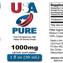 1000mg Full Spectrum CBD Oil - USA Pure CBD Label