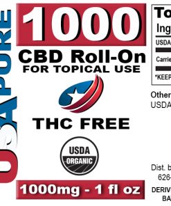 USA Pure Topical CBD 1000mg Label