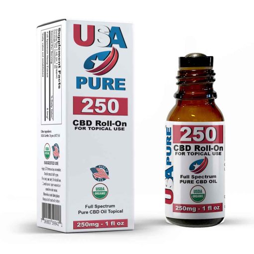 Topical CBD Oil 250mg - USA Pure CBD Box Bottle