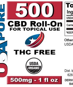 USA Pure Topical CBD 500mg Label
